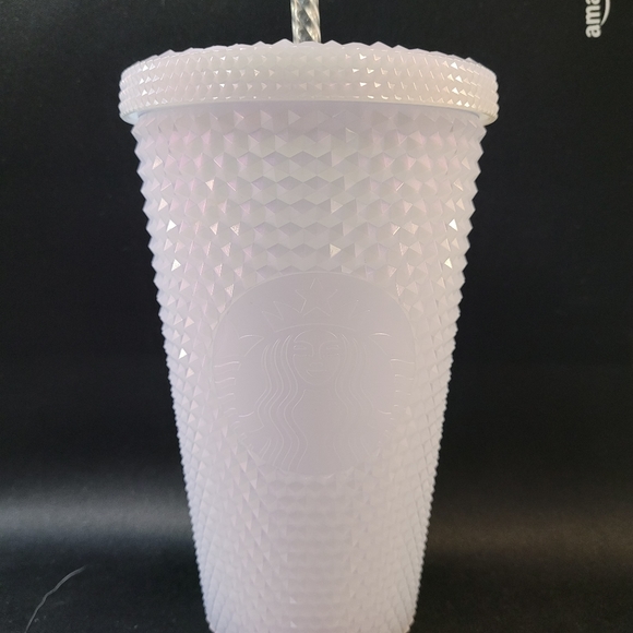 Spiked icy white iridescent cold cup 16oz  Starbucks. - Picture 5 of 8